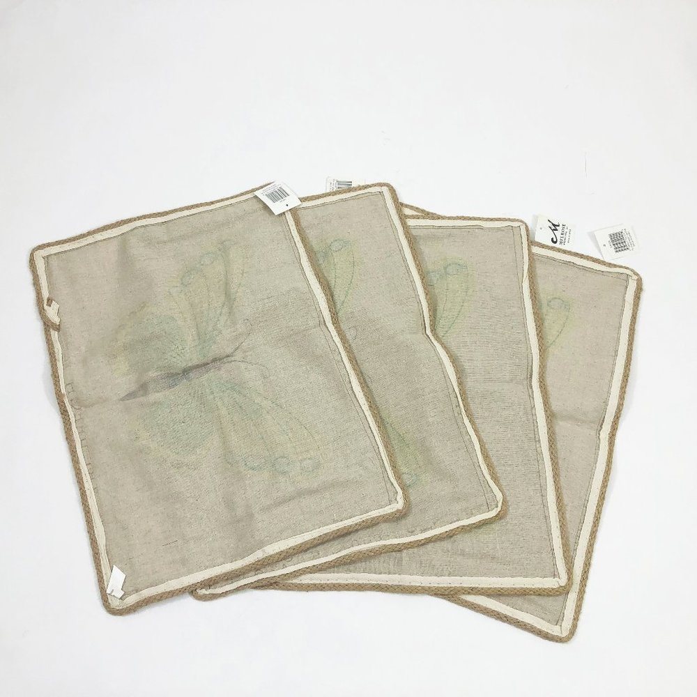 NWT Natural Color Butterfly Place Mats Placemats Set of 4 - Picture 3 of 3